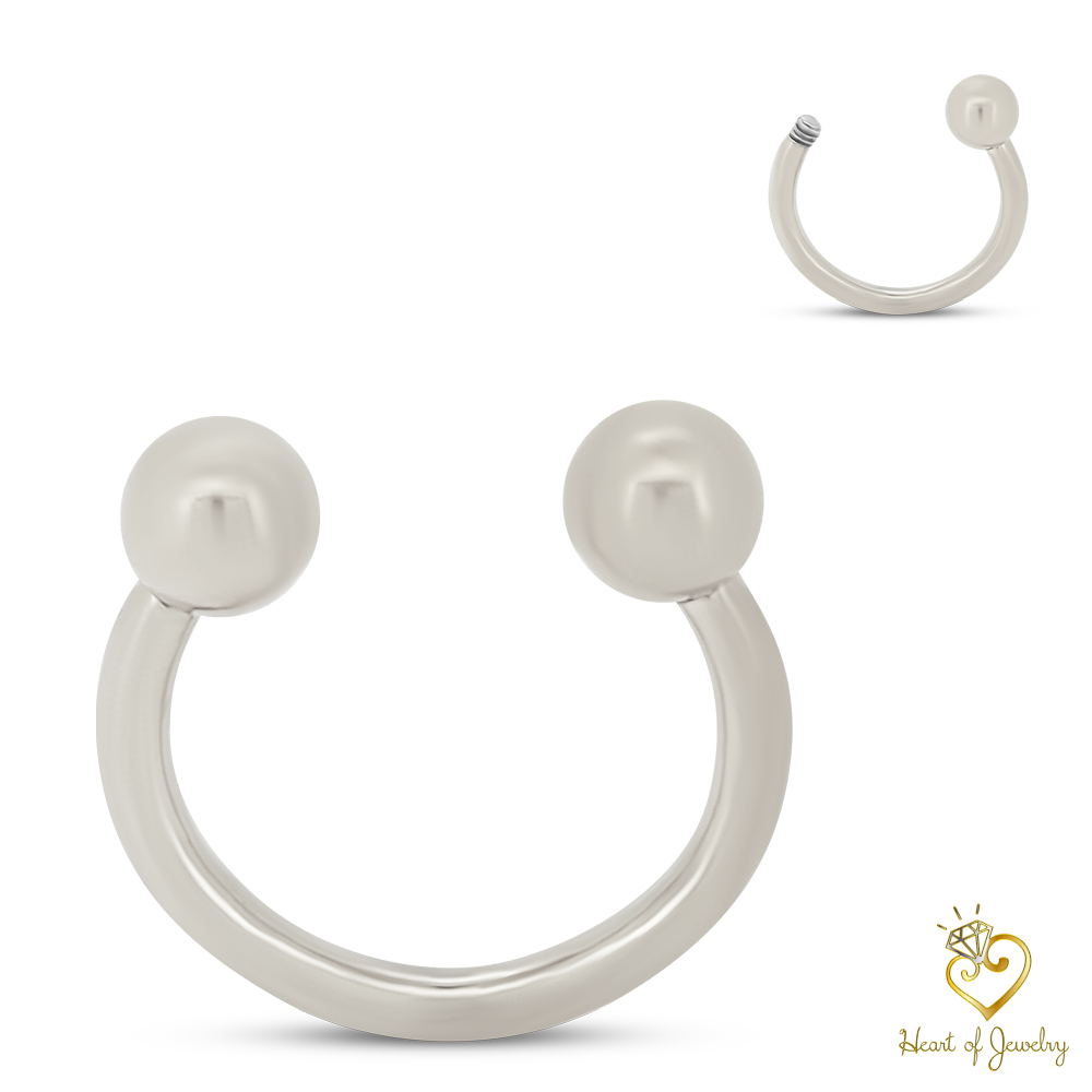 Horseshoe Piercing 316L Surgical Steel, Nose Lip Ear Jewelry, Hypoallergenic, Body Piercing Jewelry, Gift for Her/Him, Heart of Jewelry | Los Angeles