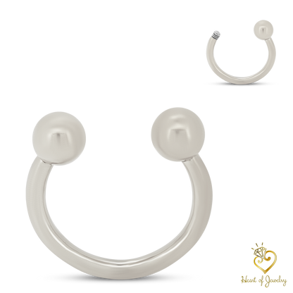 Horseshoe Piercing 316L Surgical Steel, Nose Lip Ear Jewelry, Hypoallergenic, Body Piercing Jewelry, Gift for Her/Him, Heart of Jewelry | Los Angeles