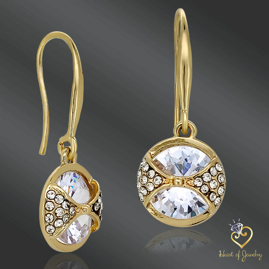 Rhinestone Crystal Ball Earrings, Alloy Statement Jewelry, Dangling Earrings, Rhinestone Crystal Ball Drop Earrings, Alloy Jewelry, Dangling Earrings, Statement Jewelry, Sparkly Earrings, Heart of Jewelry | Los Angeles