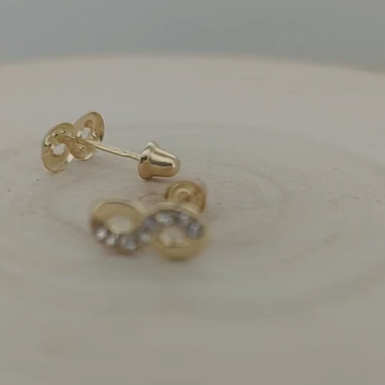 14k Gold Baby Earring | Infinity Shape | Heart of Jewelry | Los Angeles