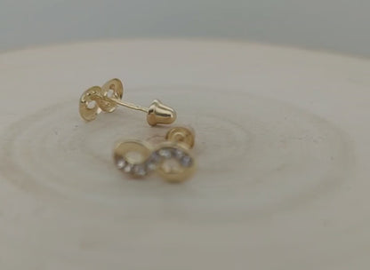 14k Gold Baby Earring | Infinity Shape | Heart of Jewelry | Los Angeles